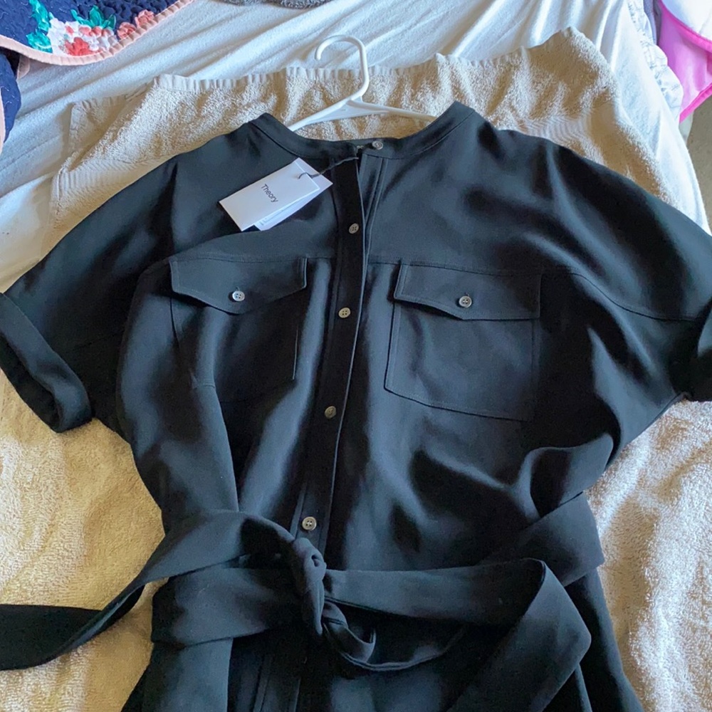 Theory black cargo dress!